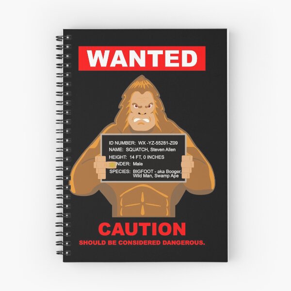 Item preview, WANTED - S A SQUATCH - BIGFOOT GIVING THE FINGER - CAUTION - CONSIDERED DANGEROUS designed and sold by c-carter.