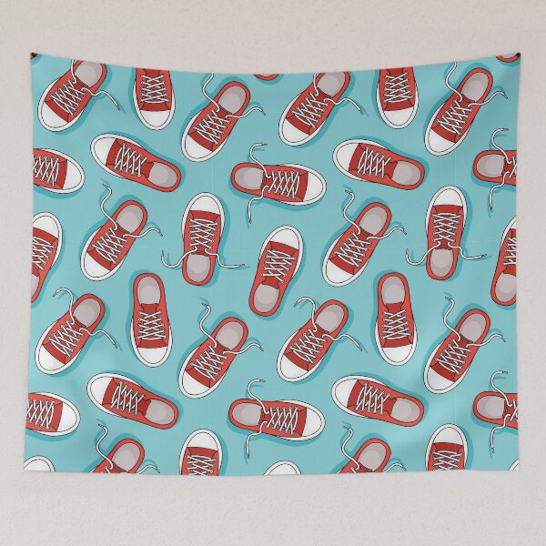 Item preview, Red Sneakers Seamless Pattern designed and sold by Peekonet.