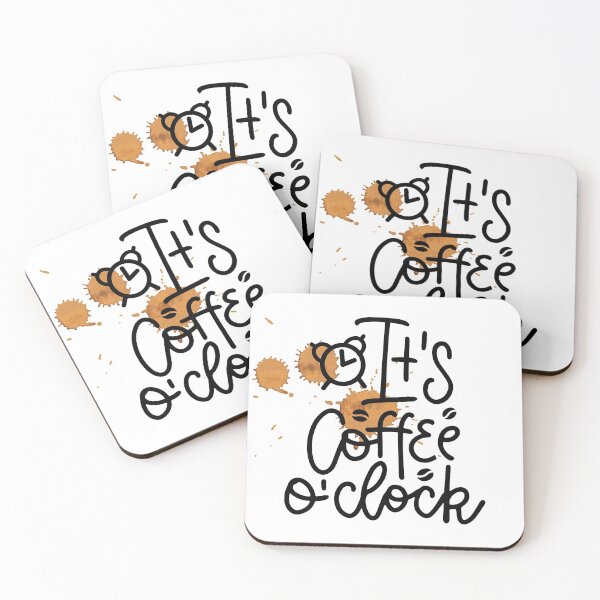 Item preview, It's Coffee O'Clock | Coffee Stain | Coffee Bean designed and sold by Nikiolilalala.