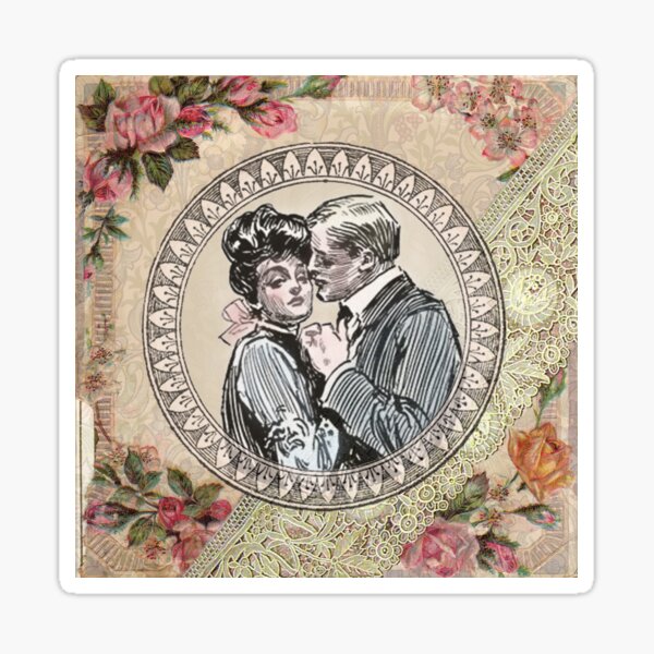 Item preview, Gibson Girl in Love Victorian Love designed and sold by antiqueart.