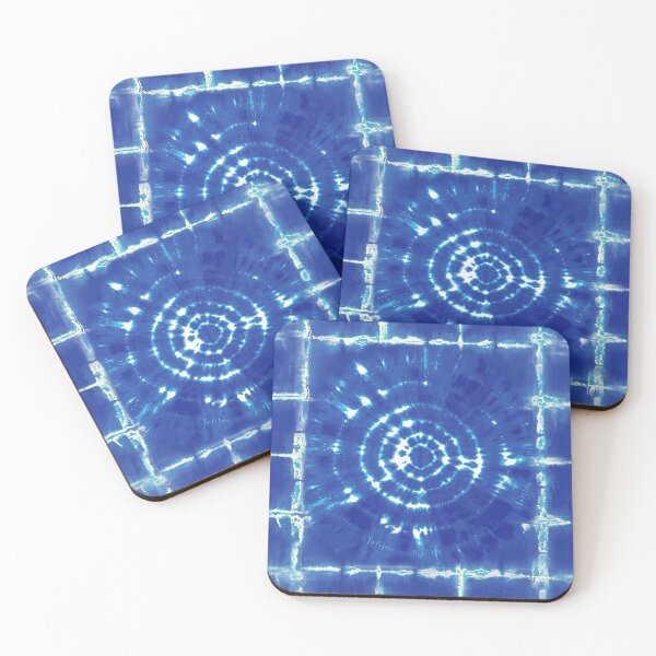 Item preview, Natural Blue Tie-Dye Texture Line and circle pattern designed and sold by V-Top-Design.