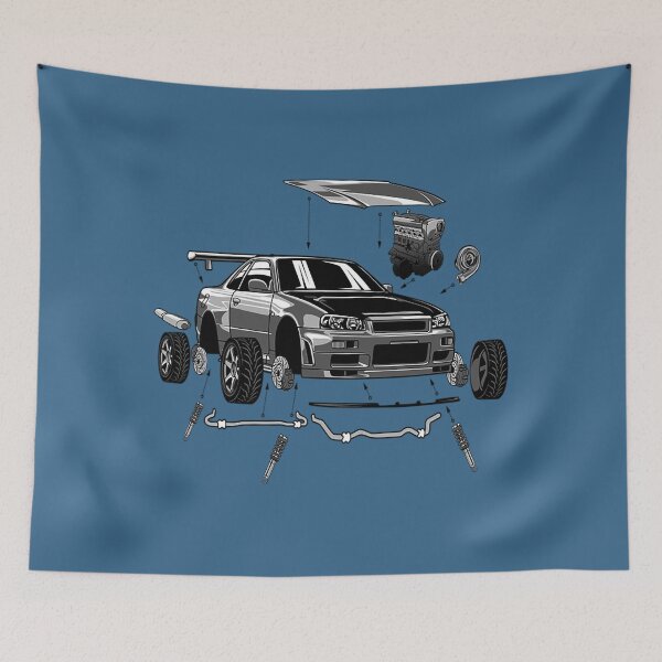 Item preview, Nissan Skyline Gt R R34 Blowout T-ShirtNissan Skyline GT-R R34 Blowout designed and sold by FatiAfeso.