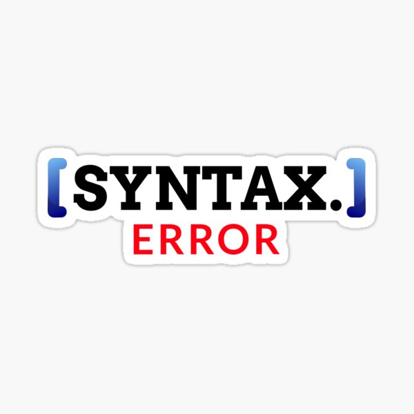 "Syntax.ERROR" Sticker for Sale by Collabtastic | Redbubble