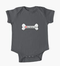 Ich liebe meinen Weiner Hund Baby Body Kurzarm