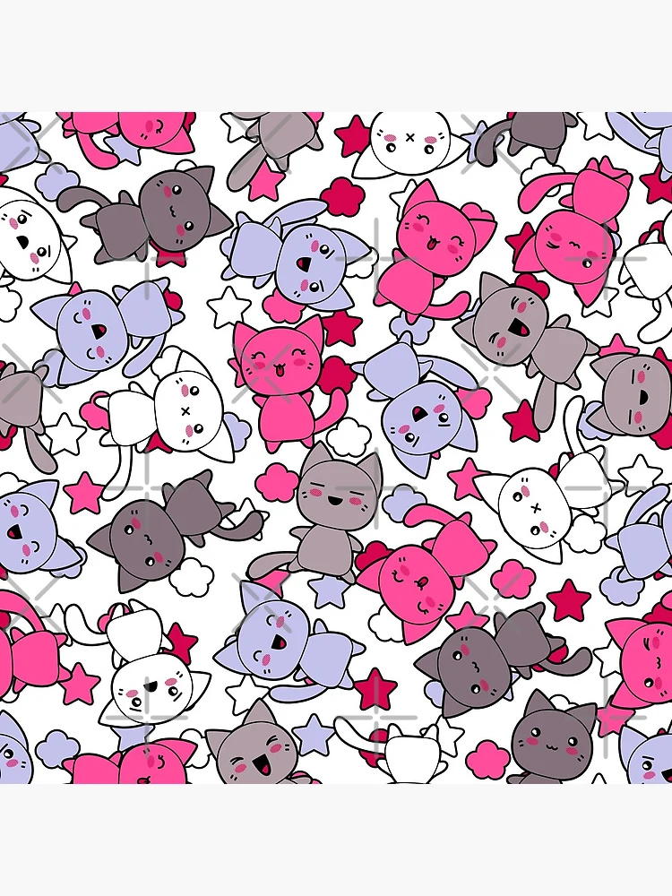Thumbnail 5 of 5, Coasters (Set of 4), Pattern cats designed and sold by Rondeboy.