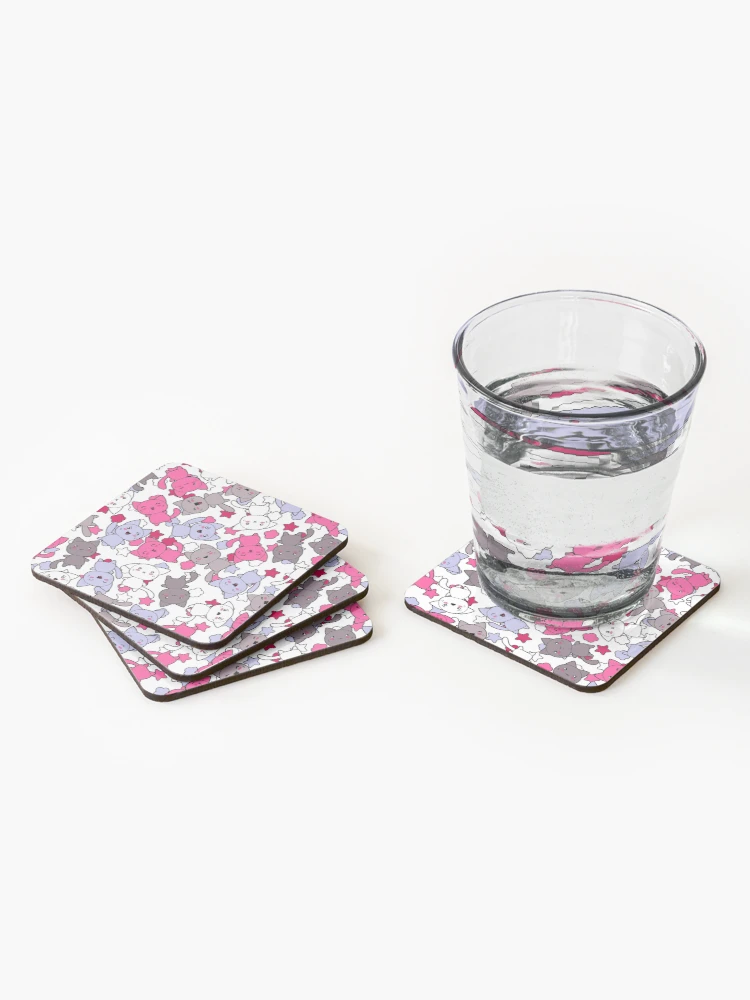 Thumbnail 2 of 5, Coasters (Set of 4), Pattern cats designed and sold by Rondeboy.