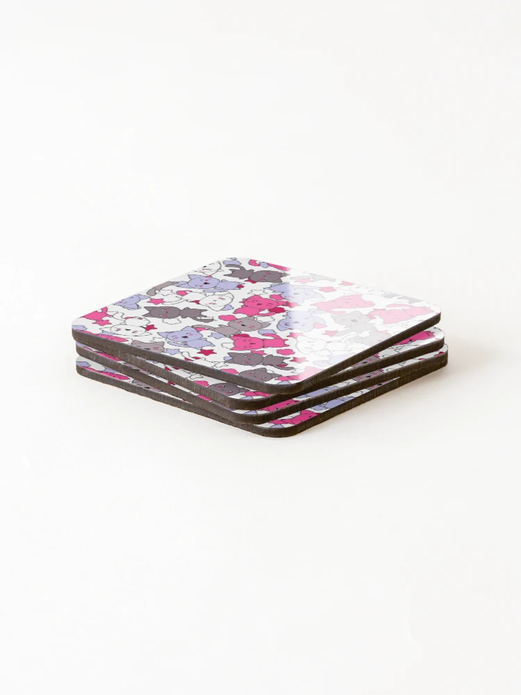 Thumbnail 4 of 5, Coasters (Set of 4), Pattern cats designed and sold by Rondeboy.