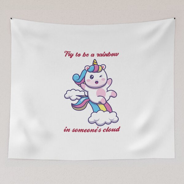 Item preview, Cute gifts unicorn sliding on rainbow ,funny quotes about rainbow  designed and sold by DANT-shirts.