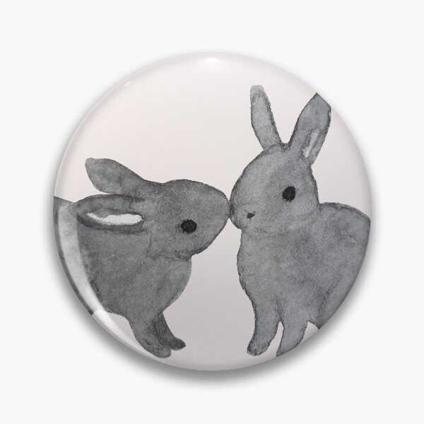 Item preview, cute bunny kiss designed and sold by mooonhannah.