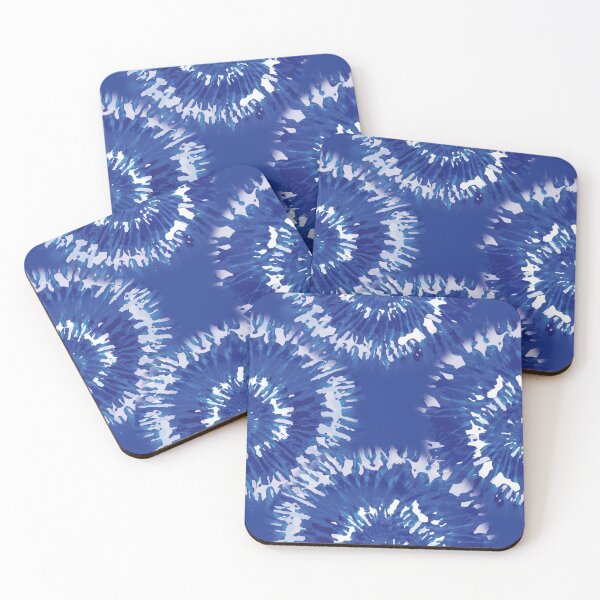 Item preview, Natural Blue Tie-Dye Texture Circle Spiral Pattern designed and sold by V-Top-Design.