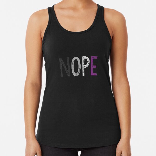 NOPE. ace 1, woodtype Racerback Tank Top