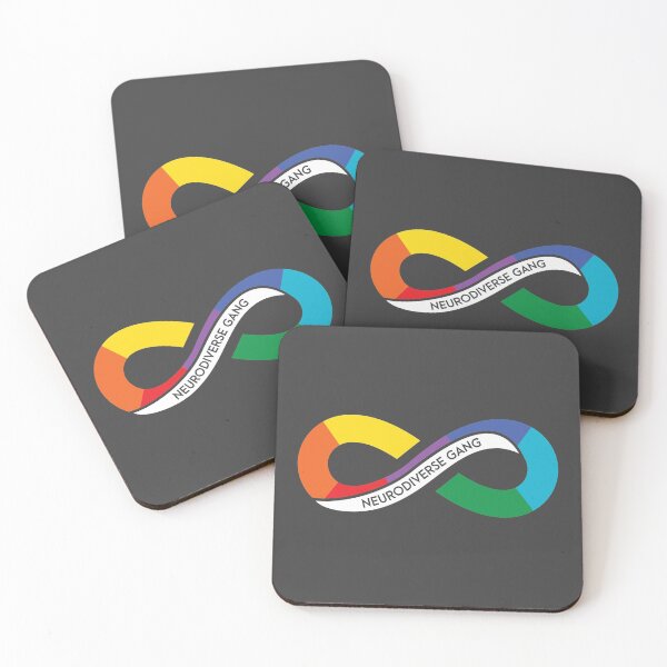 Item preview, Neurodiverse Gang Rainbow Infinity - Dark Background Version designed and sold by OwlishArts.