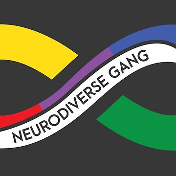 Artwork thumbnail, Neurodiverse Gang Rainbow Infinity - Dark Background Version by OwlishArts