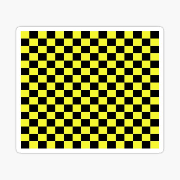 “Checkered Black and Yellow Flag” Sticker for Sale by deanworld | Redbubble