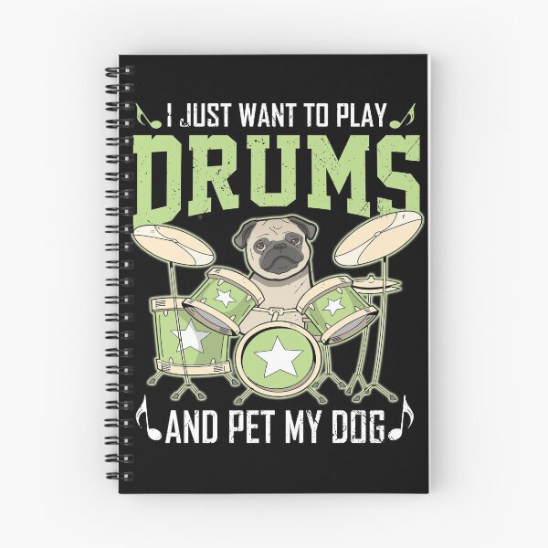 Item preview, I Just Want To Play Drums & Pet My Dog Funny Drummer designed and sold by elisamarez97.
