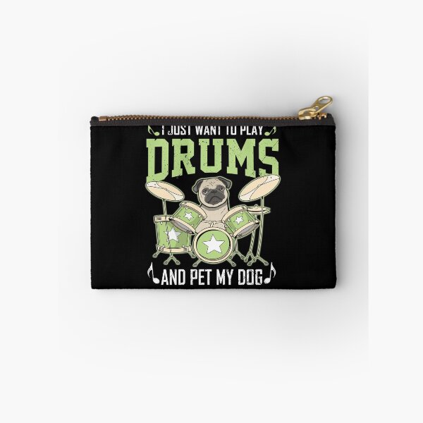 Item preview, I Just Want To Play Drums & Pet My Dog Funny Drummer designed and sold by elisamarez97.