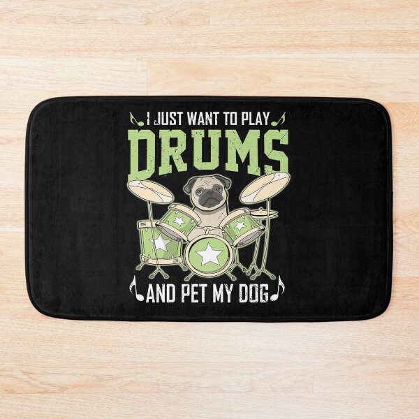 Item preview, I Just Want To Play Drums & Pet My Dog Funny Drummer designed and sold by elisamarez97.