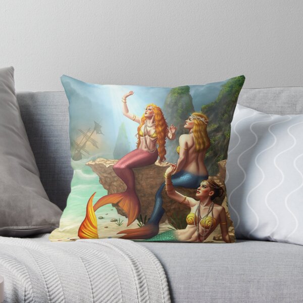 The Sirens Throw Pillow
