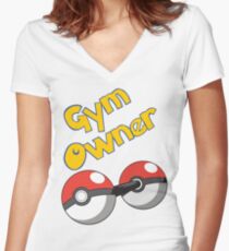 Pokemon Gym Owner Women's Fitted V-Neck T-Shirt