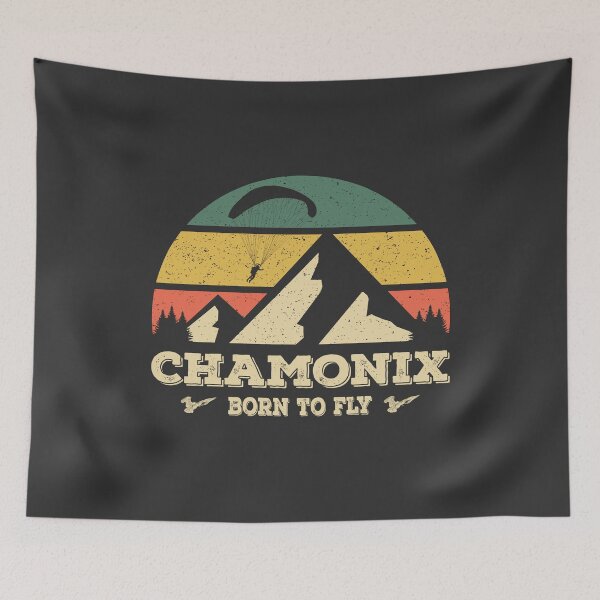 Artikelvorschau, Chamonix Born to Fly Fallschirmspringen Paragliding Paraglider Geschenk entworfen und verkauft von grinta2021.