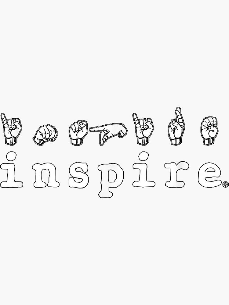 "Inspire brand ASL Sign Language Deaf Awareness Month Tshirt size S