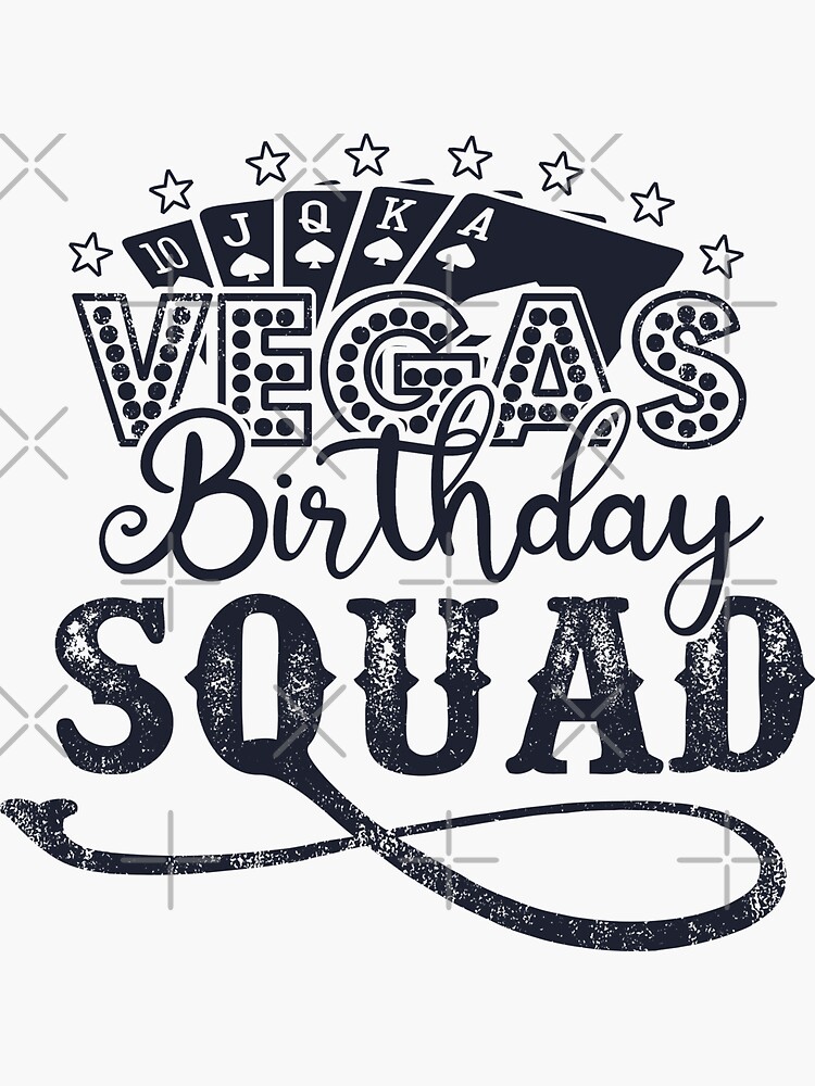 Vegas Birthday Squad For Las Vegas Girls Trip Birthday Party Matching Group  | Greeting Card