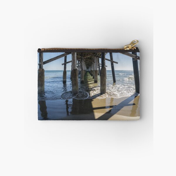 Item preview, Lacy Seafoam - Waves Under the Newport Beach Pier in Orange County California designed and sold by Georgia Mizuleva.