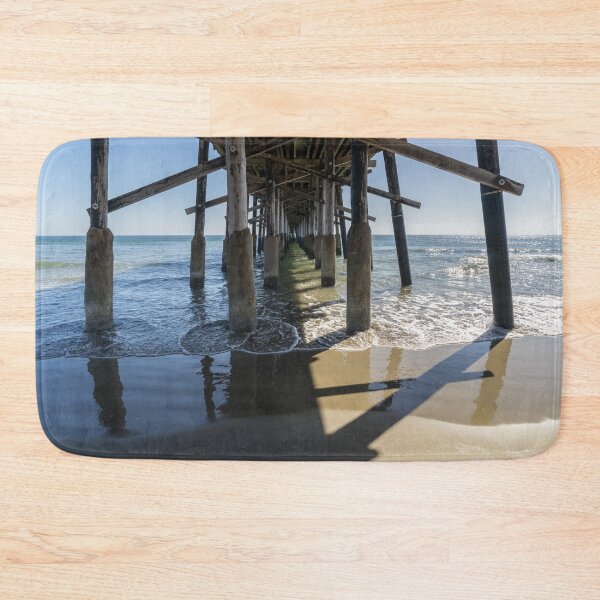 Item preview, Lacy Seafoam - Waves Under the Newport Beach Pier in Orange County California designed and sold by Georgia Mizuleva.
