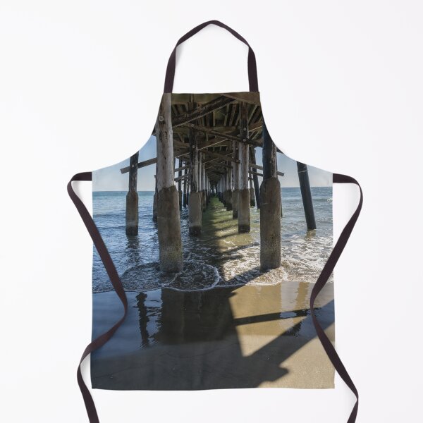 Item preview, Lacy Seafoam - Waves Under the Newport Beach Pier in Orange County California designed and sold by Georgia Mizuleva.