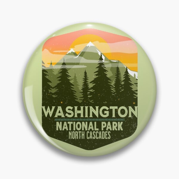 Item preview, Vintage North Cascades National Park Washington designed and sold by AlienBeeOutdoor.