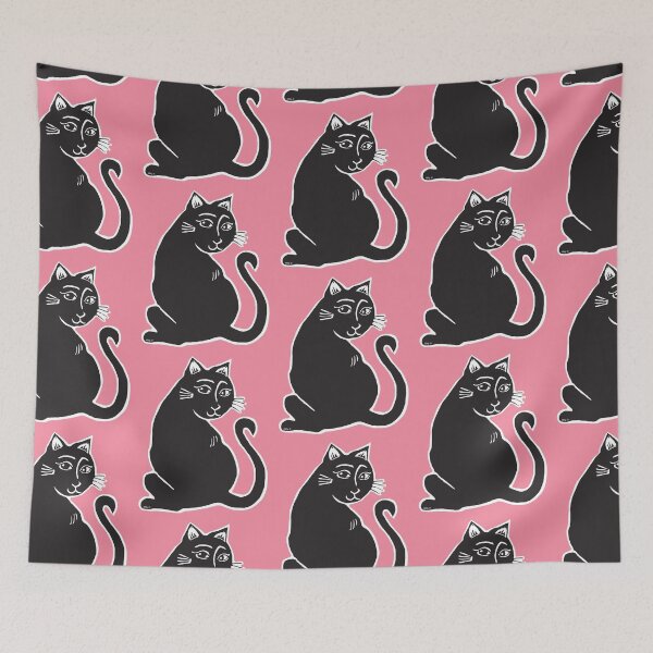 Item preview, Black Cat with Pink designed and sold by Abigail Davidson.