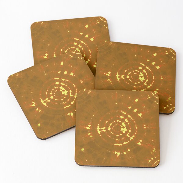 Item preview, Natural Brown Tie-Dye Texture Circle Pattern designed and sold by V-Top-Design.