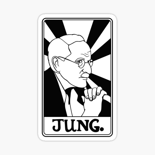 Item preview, Carl Gustav Jung Tarot Portrait - Jungian Psychology Teacher - BW designed and sold by isstgeschichte.