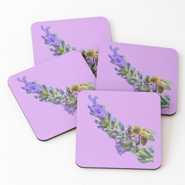 Item preview, Bee on lavender flowers designed and sold by mary02.