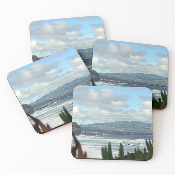 Item preview, Coastal landscape of Sao Miguel island, Azores travel destination. Waves in the Atlantic ocean. designed and sold by AylaHarbich.