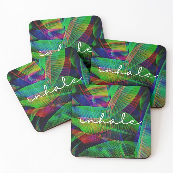 Item preview, Inhale Glitch Plant Art Photography Yoga Meditation designed and sold by BohoStudio.