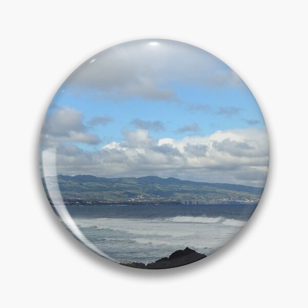 Item preview, Coastal landscape of Sao Miguel island, Azores travel destination. Waves in the Atlantic ocean. designed and sold by AylaHarbich.