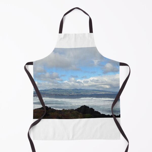 Item preview, Coastal landscape of Sao Miguel island, Azores travel destination. Waves in the Atlantic ocean. designed and sold by AylaHarbich.