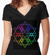 facets Women's Fitted V-Neck T-Shirt