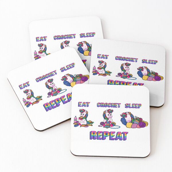Item preview, Eat sleep crochet repeat  designed and sold by AuDHDesigns AUS .