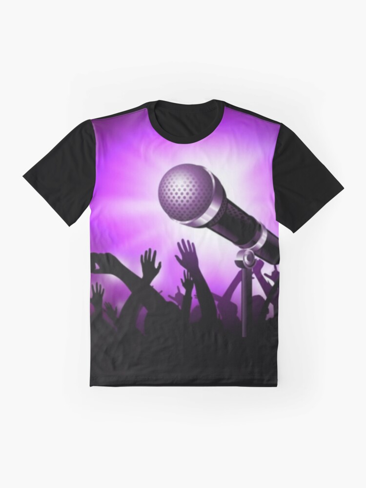Thumbnail 4 of 5, Graphic T-Shirt, Mic and Crowd - Purple designed and sold by battlerapgear.