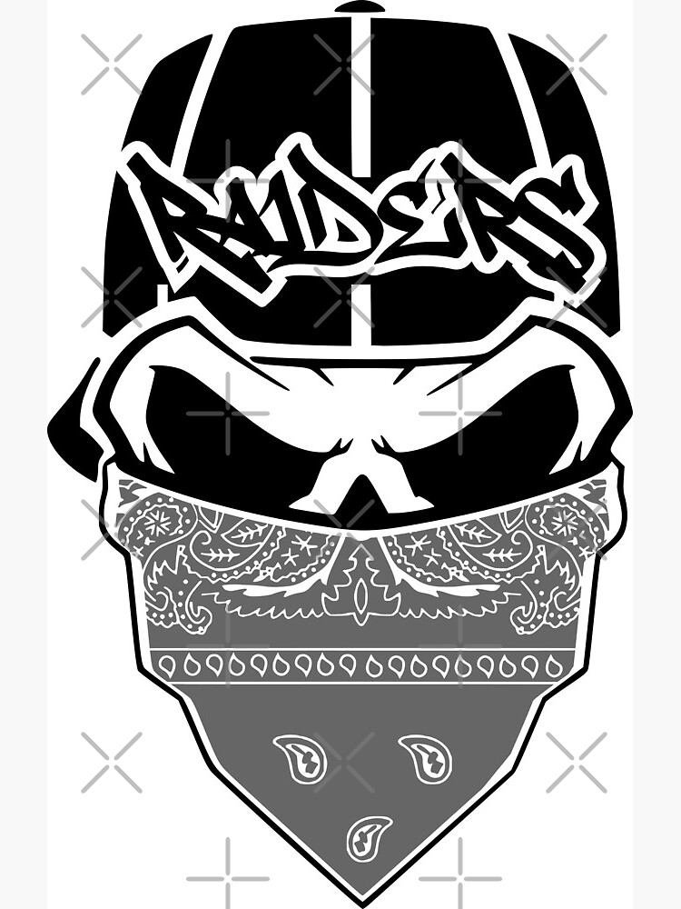 Las Vegas Raiders Skull - Bandana Canvas Print for Sale by Reckless-Design