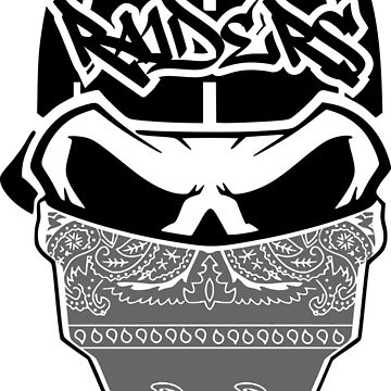 Las Vegas Raiders Skull - Bandana Sticker for Sale by Reckless-Design