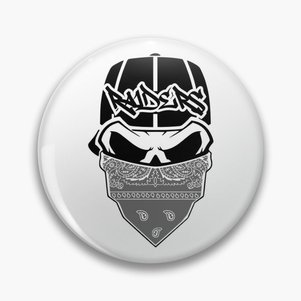 Las Vegas Raiders Skull - Bandana Pin for Sale by Reckless-Design