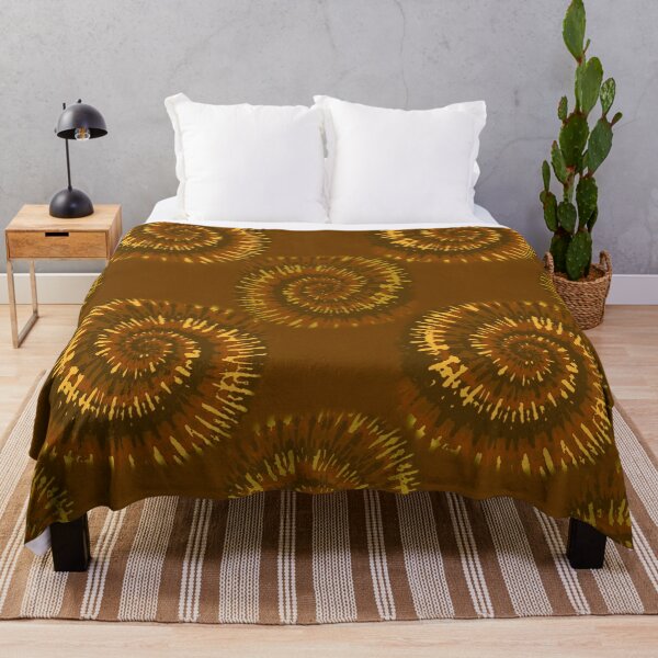 Item preview, Natural Brown Tie-Dye Texture Spiral Pattern designed and sold by V-Top-Design.