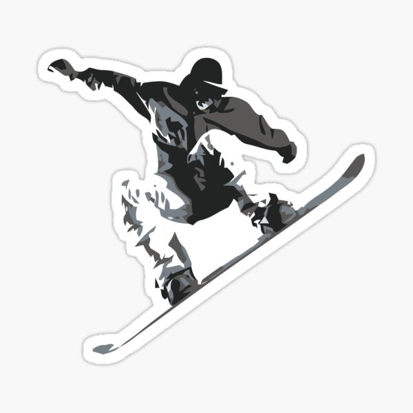 Snowboarder silhouette snowboarding vinyl sticker