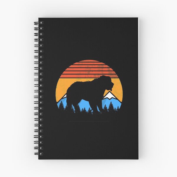 Item preview, Retro Distressed Vintage Sunset Mountains and Forest St Bernard Dog Gift designed and sold by Guarddogdrive.