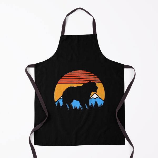 Item preview, Retro Distressed Vintage Sunset Mountains and Forest St Bernard Dog Gift designed and sold by Guarddogdrive.