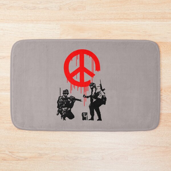 Item preview, Banksy soldiers painting cnd symbol  designed and sold by soulmate1351.