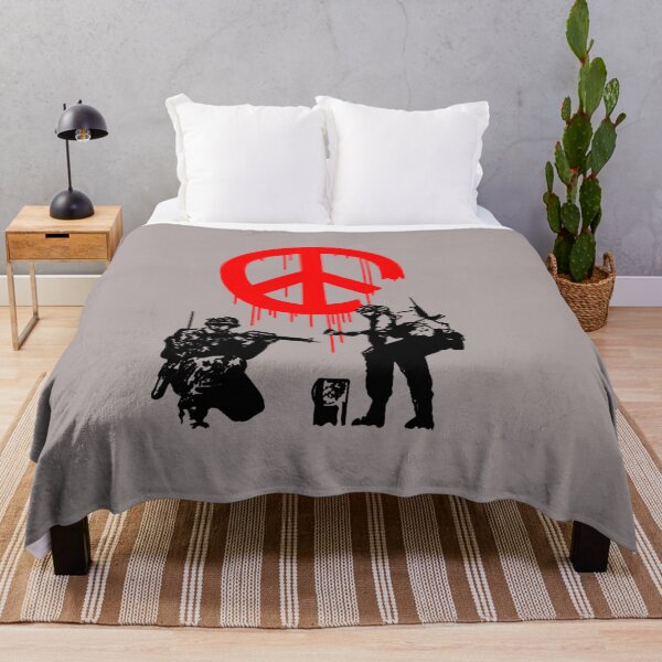 Item preview, Banksy soldiers painting cnd symbol designed and sold by soulmate1351.
